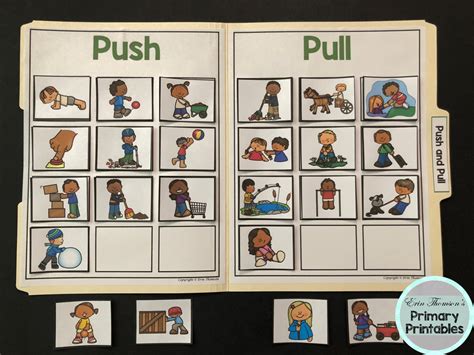 Science File Folder Activity Push And Pull File Folder Activities