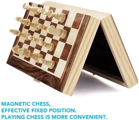 Instock Amerous Chess Set 12x12 Folding Wooden Standard Travel