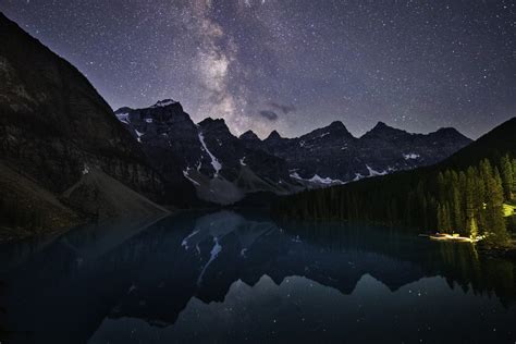 Itap Of The Milky Way Above Moraine Lake Canada Ritookapicture