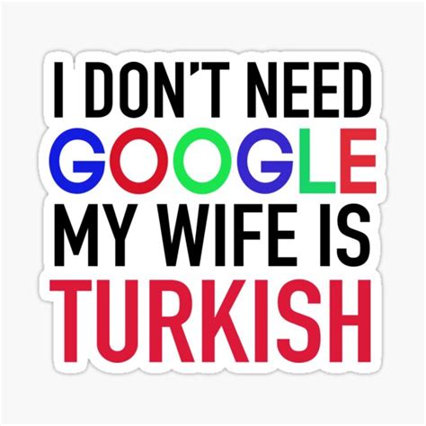 Turkish Wife Sticker For Sale By Turkishmemes Redbubble