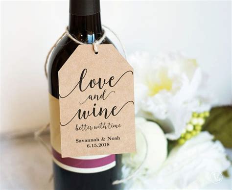 wine tags printable wedding favor tags template love
