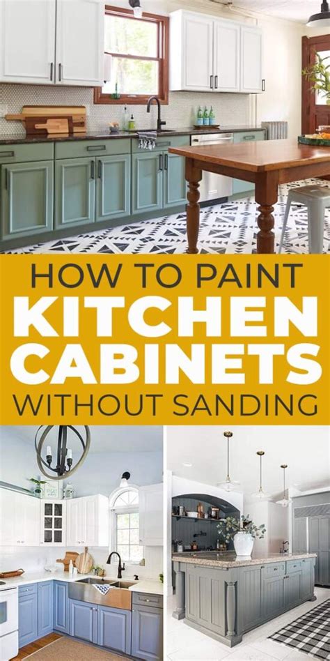 How To Paint Kitchen Cabinets Without Sanding • The Budget Decorator