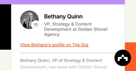Bethany Quinn Vp Strategy And Content Development At Golden Shovel