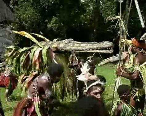 Papua New Guinea Sepik River Initiation And The Crocodile Cult