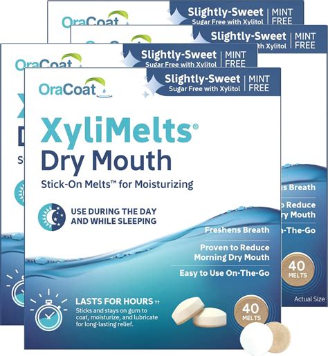 Xylimelts Discs For Dry Mouth Mint Free 40 Ea 4pc Amazonca