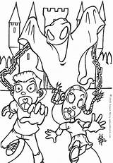 Ghost Scary Coloring Pages Halloween Hellokids Print Color Kids sketch template