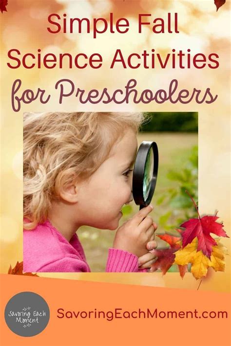Simple Fall Science Activities For Preschoolers Fall Science