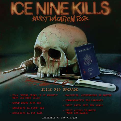 Ice Nine Kills On Twitter European Psychos Who’s Ready For The Wurst Vacation Tour🪓🩸 🛂 🪚🛠 🔪