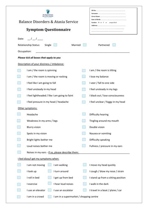 Symptom Questionnaire
