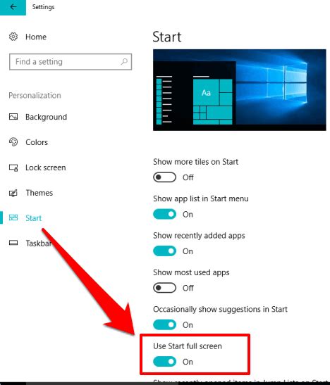Show The All Apps View When Start Button Is Clicked In Windows 10