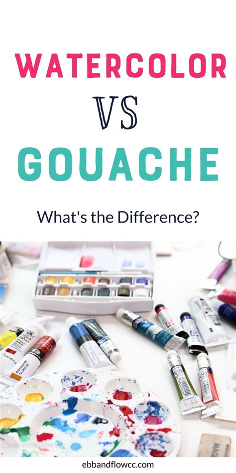 Whats The Difference Between Watercolor And Gouache Diy Watercolor