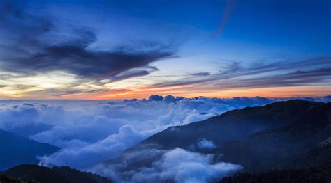 Sunset Clouds Mountains Fog Coolwallpapersme