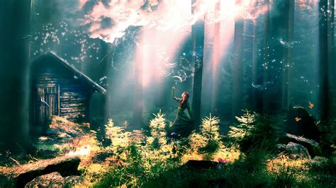 Wallpaper Fairy Girl In The Forest 1920x1080 Full Hd 2k Picture Image