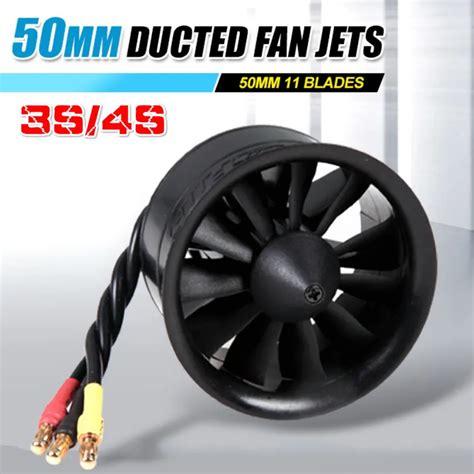 fms 50mm 11 blades ducted fan edf unit with 2627 kv4500 4s kv5400 3s motor optional for