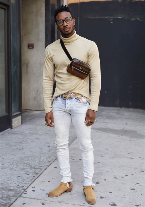 For example, pair a smooth, tailored black suit with a wool turtleneck. DIY TURTLENECK W/ STREET STYLE FLAIR - Norris Danta Ford