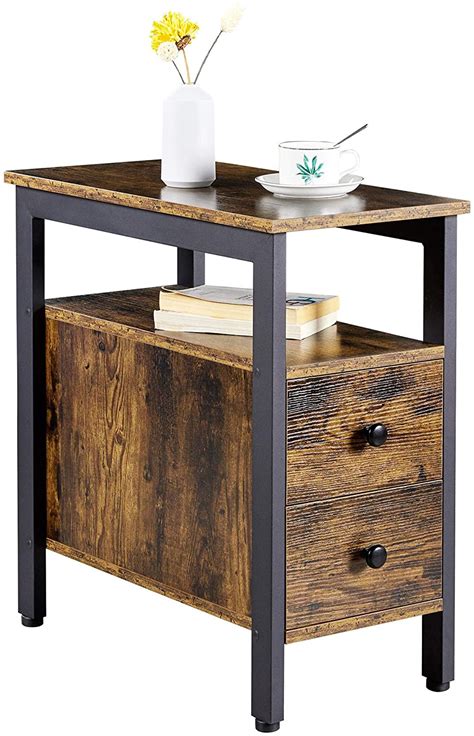 Wholesale Yaheetech Industrial End Table Narrow Sofa Side Table With Drawer For Living Room