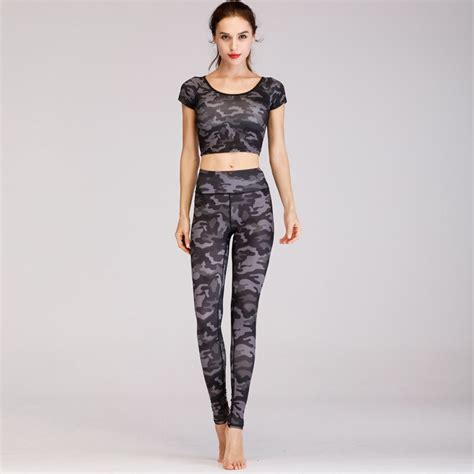 Gxqil Fitness Suit Female 2019 Brand Workout Clothes For Women Leopard Yoga Set Women Breathable