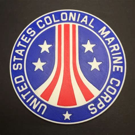 Aliens United States Colonial Marine Corps Logo Coaster 3d Printing Model Threeding