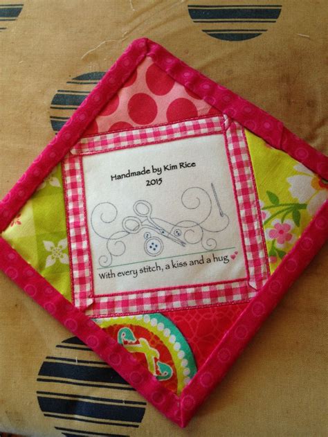 New Try At A Quilt Label For Baby Girl Quilt Labels Quilts Labels