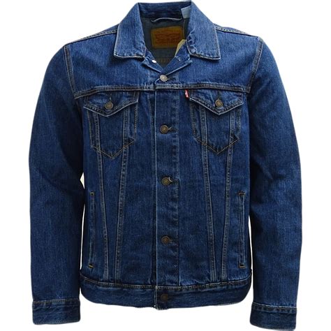 Mens Levi Strauss Denim Jacket Stonewash Blue Jean Jackets Coat Ebay