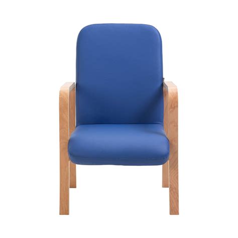 Attraktive farben und formen von hay. Oxford Wooden Frame Vinyl Reception Chair With Arms ...