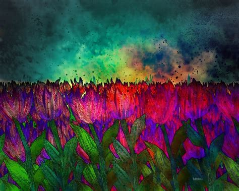 Gloomy Skies Over The Tulip Fields By Rabbitica On Deviantart