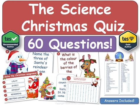 Science Christmas Quiz And Crossword Pack Teaching Resources