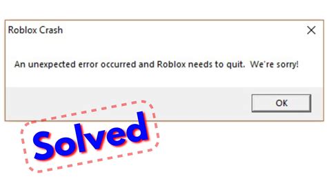 How To Fix Roblox Crash Error