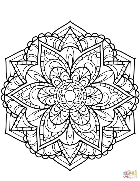 Free printables for you to download and print as many copies as you want! Flower Mandala coloring page | Free Printable Coloring Pages