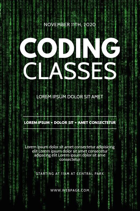 Coding Classes Flyer Design Template Postermywall Coding Class