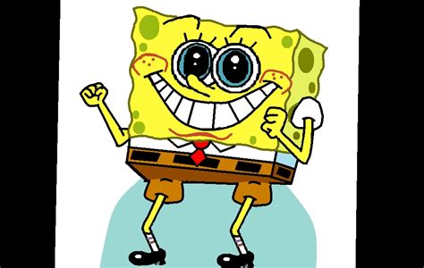 Spongebob With An Extremely Large Smile Spongebob Squarepants Fan Art