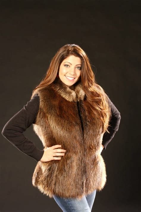 Womens Fur Vest Made From Soft One Of A Kind Beaver Fur Merlins