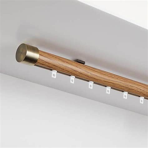 Camden Wood Effect Light Oak Curtain Track | Dunelm | Ceiling mounted