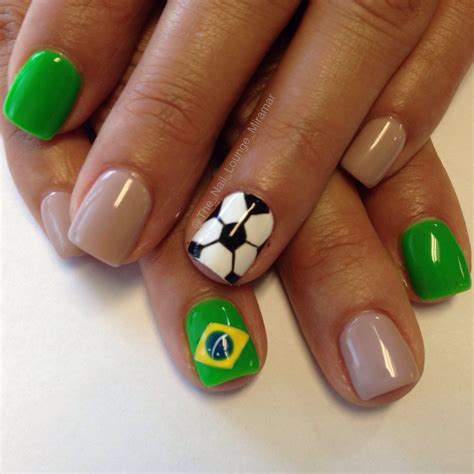 2014 World Cup Brasil Soccer Nail Art Design Sports Nails Soccer
