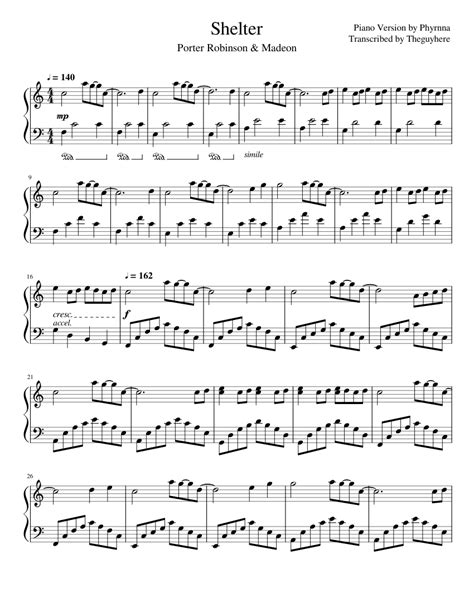 Shelter Sheet Music For Piano Download Free In Pdf Or Midi