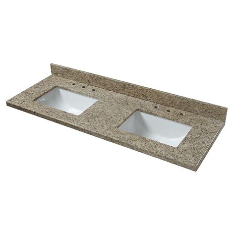 Design and shape your vanity to fit your precise design aesthetic with a swanstone custom vanity top. Home Decorators Collection 61 in. W Granite Double Sink ...