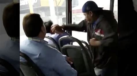 man gets punched in the face for allegedly sexually harassing a woman on the bus in mexico