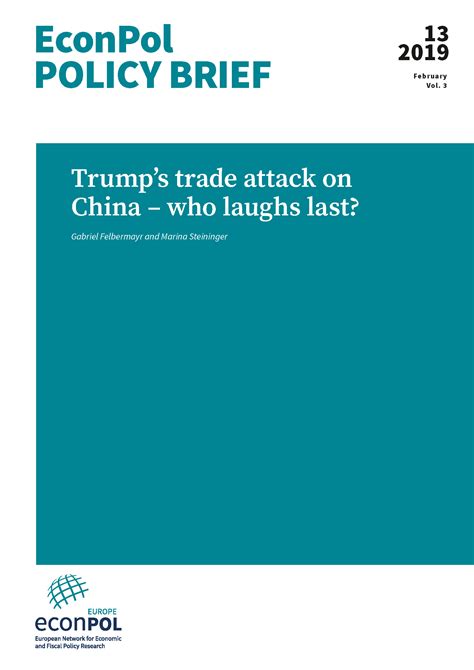 Trumps Trade Attack On China Who Laughs Last Publications Ifo