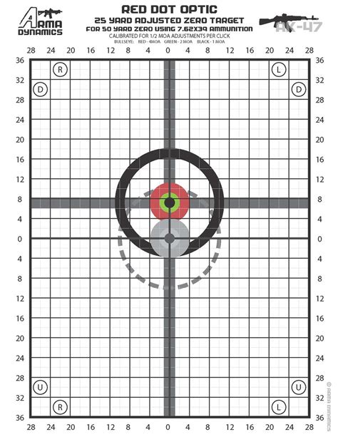 Printable 25 Yard Zero Target Portal Tutorials