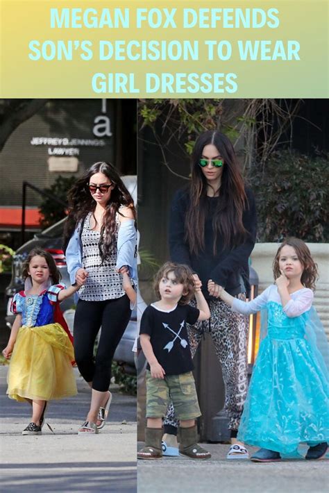 Megan Fox Defends Sons Decision To Wear Girl Dresses How To Wear Girls Dresses Girl