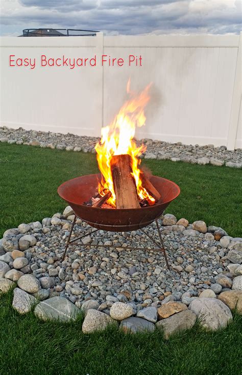 I yelled back—at which point one of my friends with much better eyesight noted that the man was. Easy Backyard Fire Pit {In Less than 30 Minutes ...