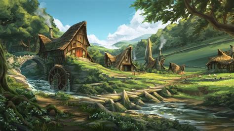 Rhubarb Village Elliot Upton Fantasy Landscape Fantasy Village