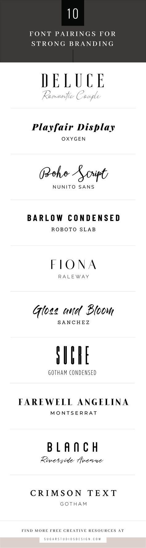 10 Font Pairings For Strong Branding Sugar Studios Design
