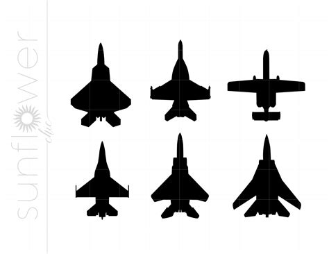 Fighter Planes Svg Download Vector Fighter Jet Silhouettes Etsy Canada