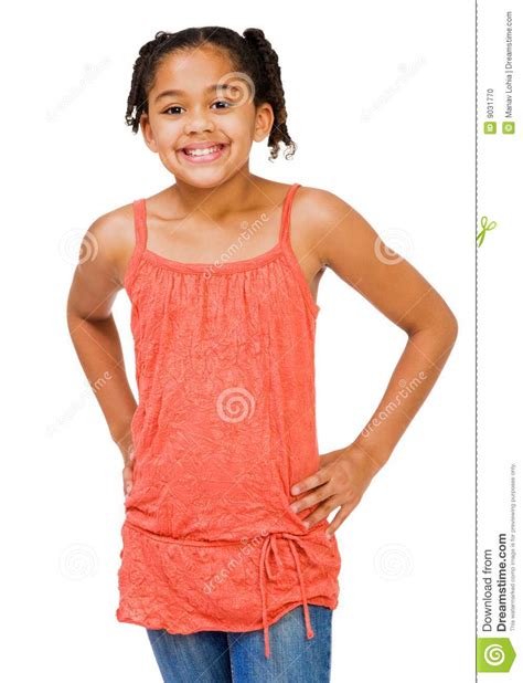 Child Standing And Smiling Stock Photo - Image: 9031770