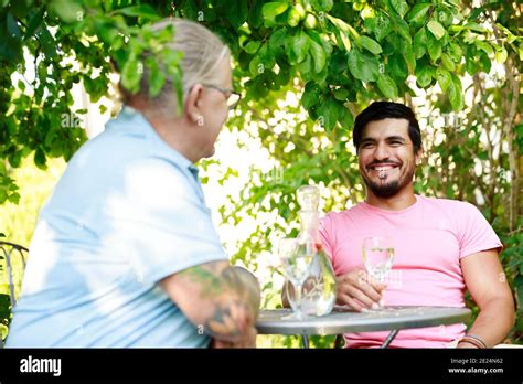 Two Men Talking In House Hi Res Stock Photography And Images Alamy