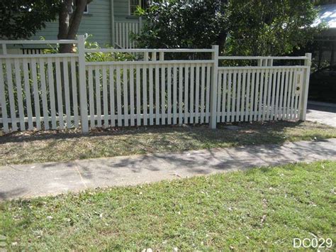 A small gate on one side leads to a walkway to the front door. Picket Fences, Brisbane | White Pickets | Picket fence ...