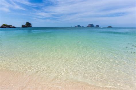 Crystal Clear Water At Railay Beach Krabi Thailand Stock Image