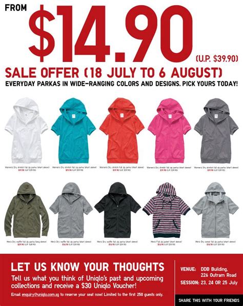 From exclusive opening specials on our most in demand products to free tote bags for purchases above rm200, you won't want to miss out! Uniqlo Parkas July August Sale Promotion | Great Deals ...