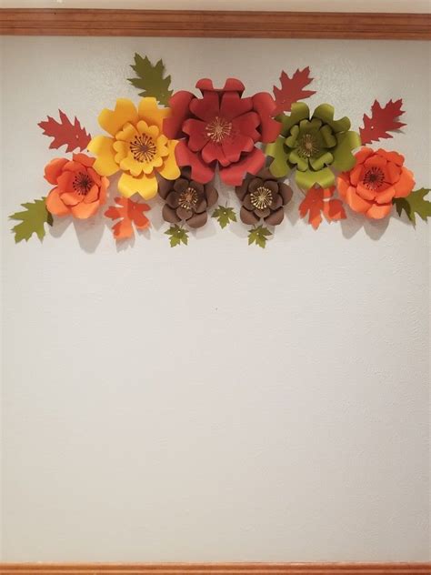 Fall Paper Flowers😉 Seasonal Colors🍃🍂🍃🍂 Paper Flower Wreaths Paper